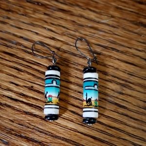 **Handmade Glossed Paper Earrings